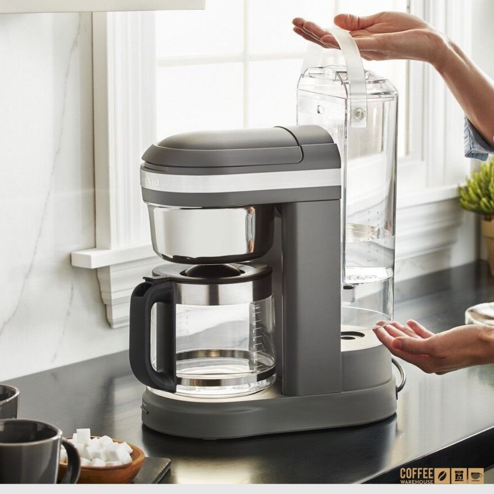 12 Cup Drip Coffee Maker with Spiral Showerhead _ Matte Charcoal Grey