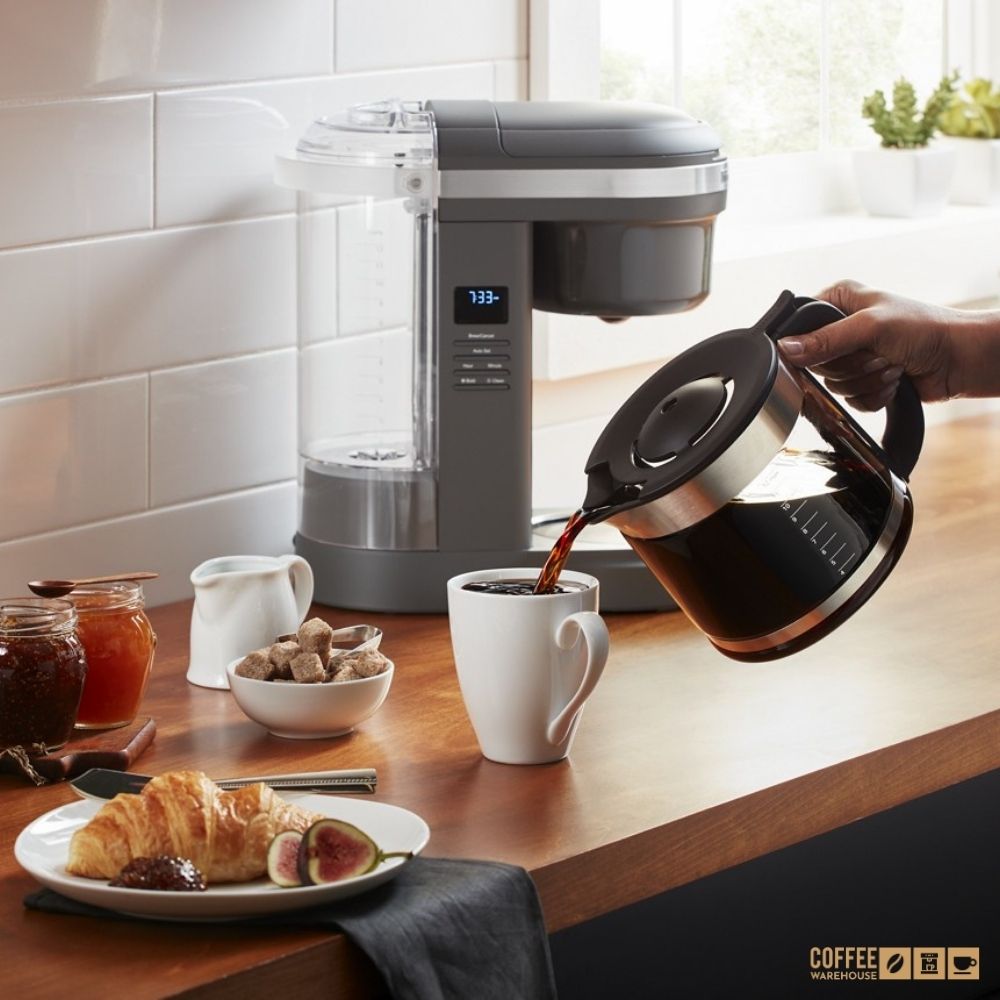 12 Cup Drip Coffee Maker with Spiral Showerhead _ Matte Charcoal Grey