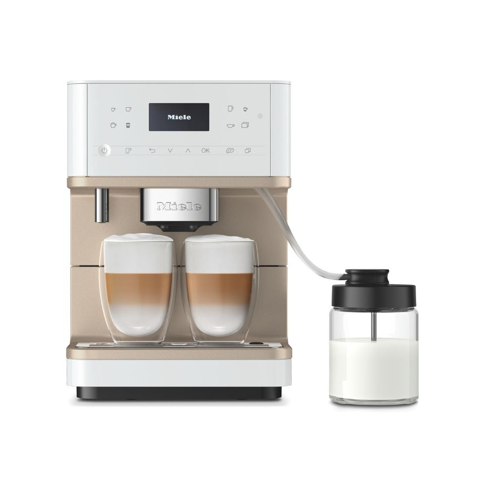 Miele CM6360 Milk Perfection Super Automatic Coffee Machine - Lotus White
