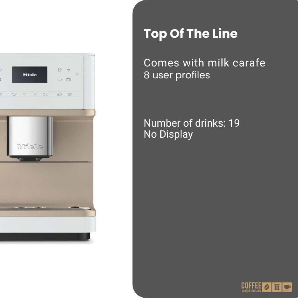Miele CM6360 Milk Perfection Super Automatic Coffee Machine - Lotus White