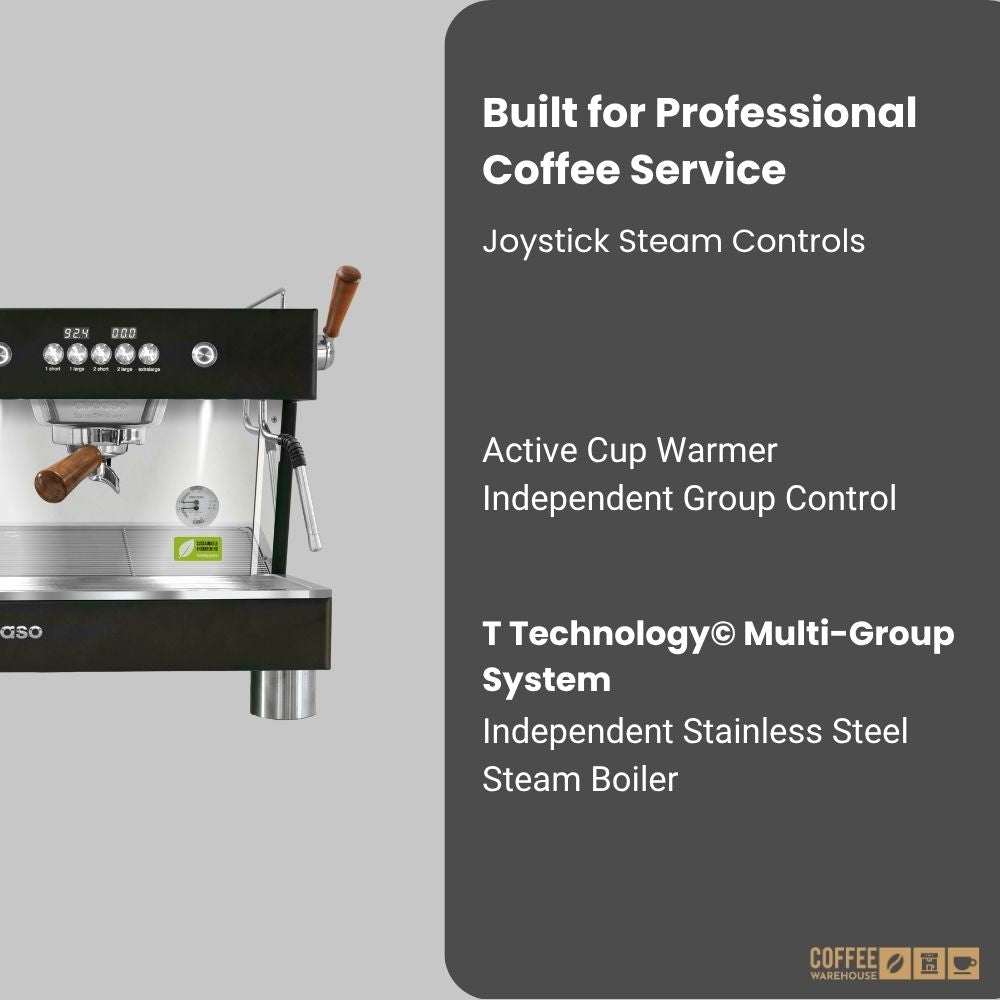 Ascaso Barista T Plus 2 Group Espresso Machine – Black