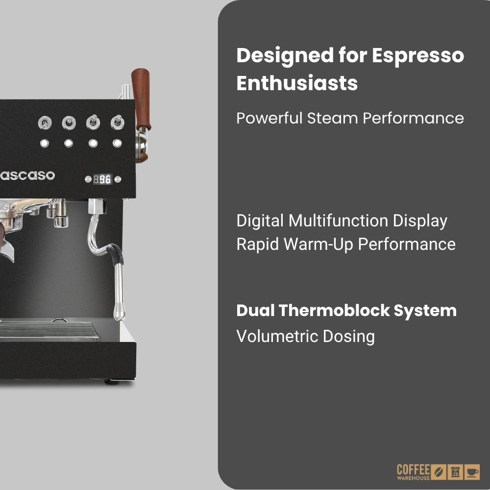 Ascaso Steel Duo Plus Espresso Machine – Black 15A
