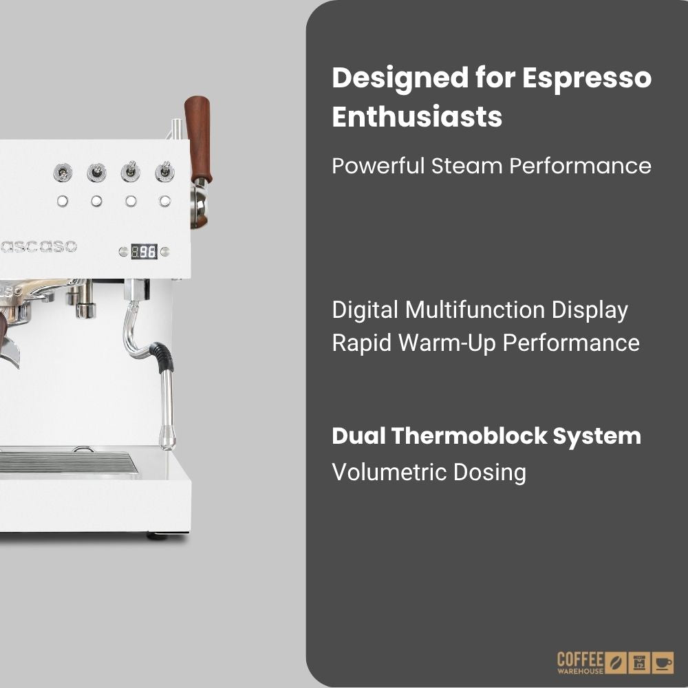 Ascaso Steel Duo Plus Espresso Machine – White 20A