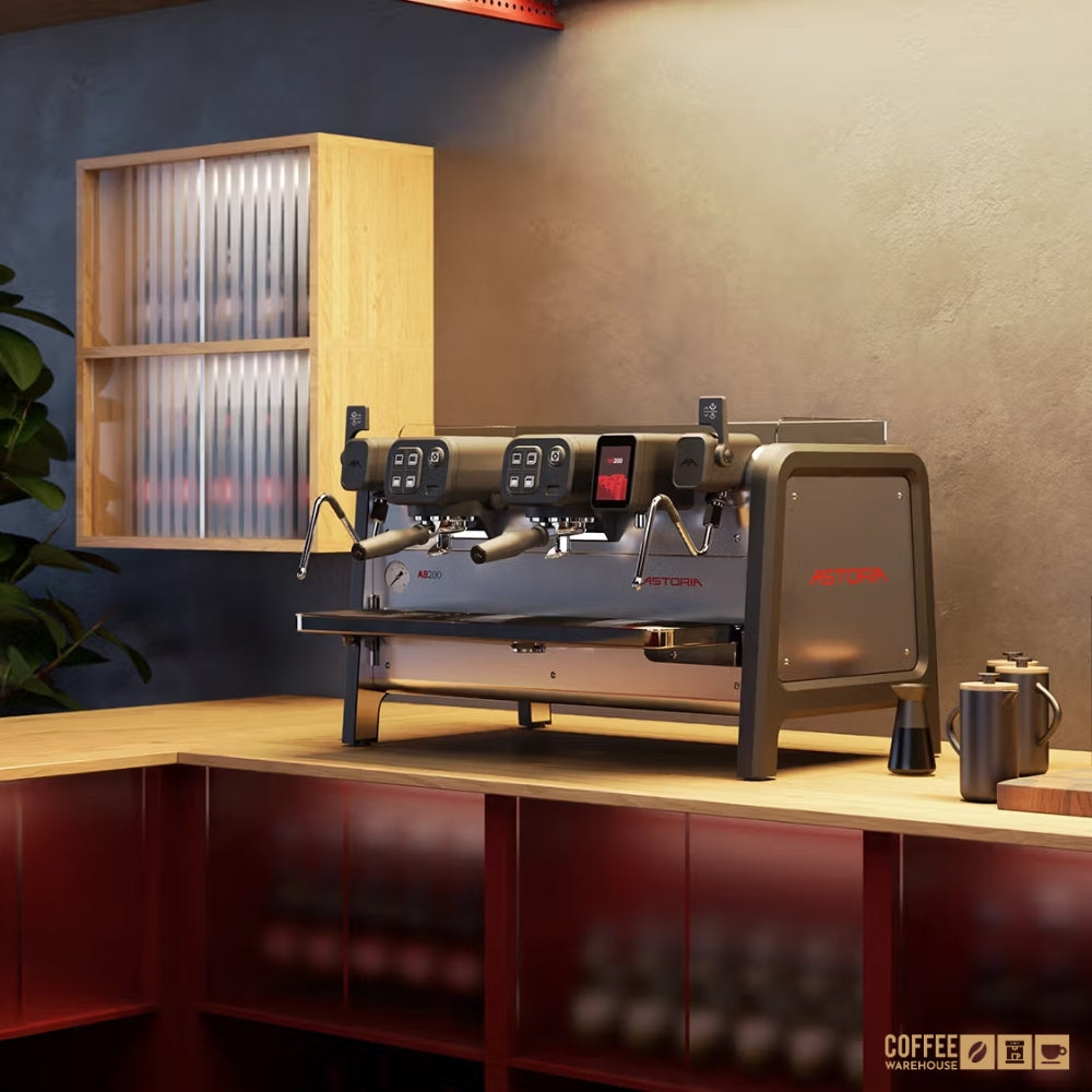 Astoria AB 200 2-Group Semi-Automatic Espresso Machine - Deep Black