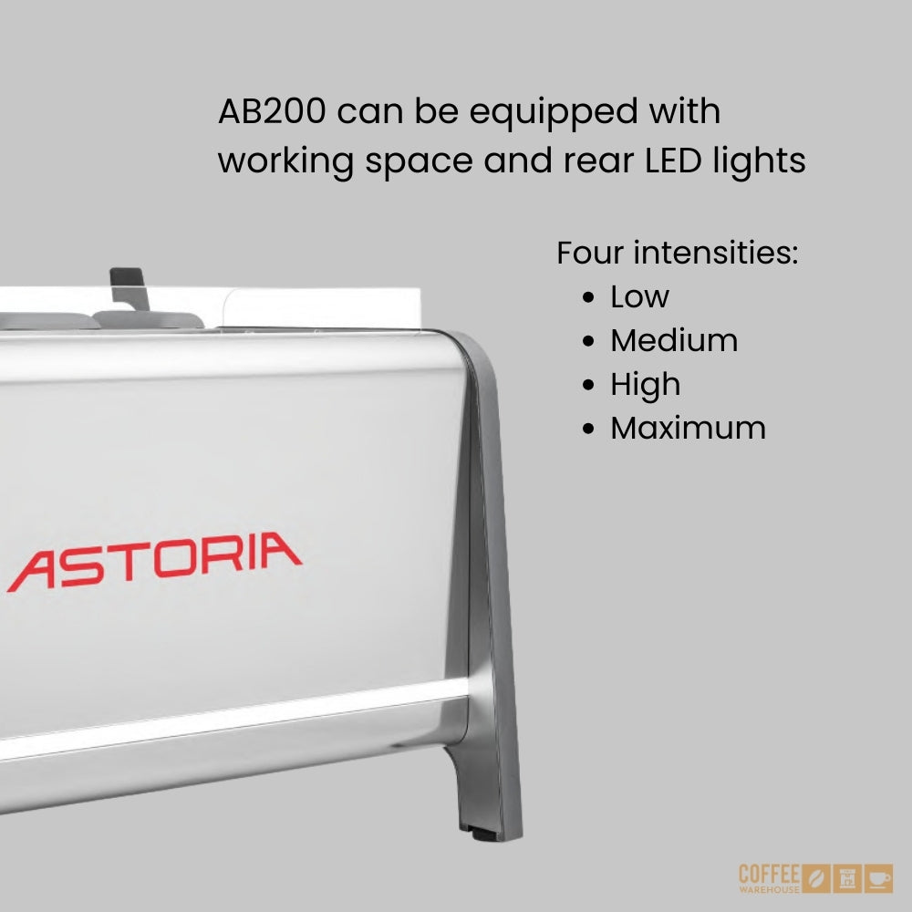 Astoria AB 200 Autosteamer Plus 2-Group Semi-Automatic Espresso Machine with Smart Milk System -Black