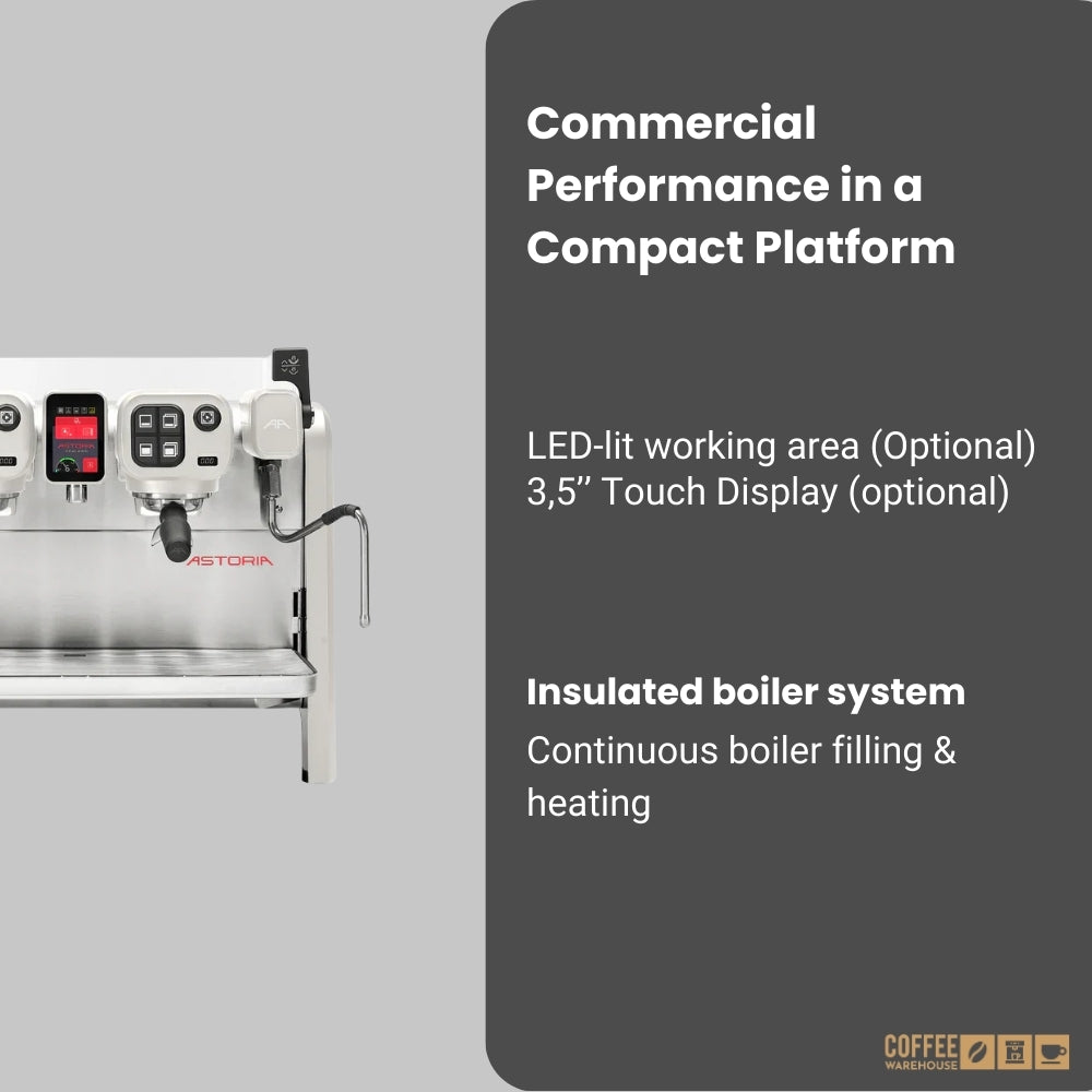 Astoria AB 200 - Compact 2 group Semi-Automatic 110V Espresso Machine - White