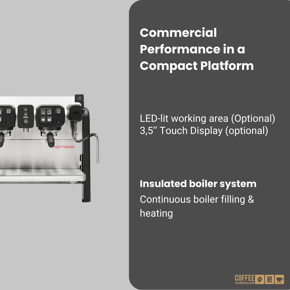 Astoria AB 200 - Compact 2 group Semi-Automatic 220V Espresso Machine - Black