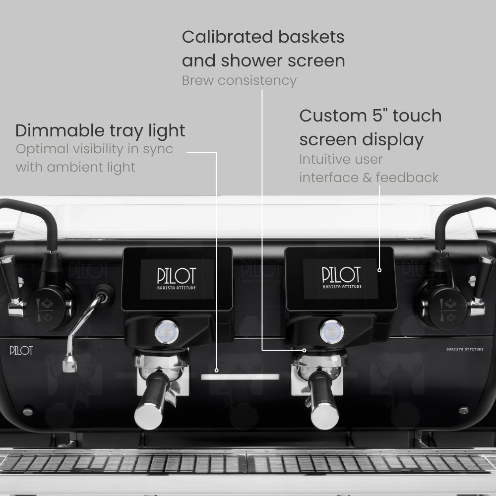 Barista Attitude Pilot SAE 2 Group Raised Espresso Machine – Black