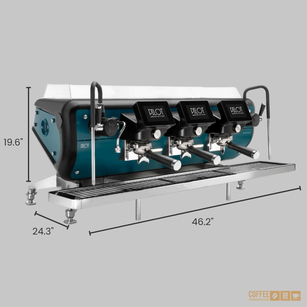 Barista Attitude Pilot SAE 3 Group Raised Espresso Machine – Blue & Black