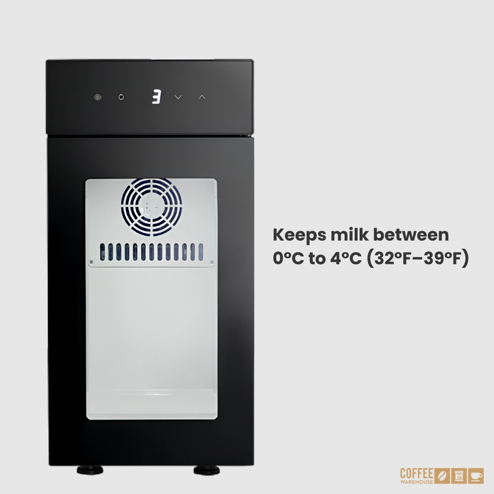 kepps the milk between 0-4 degree