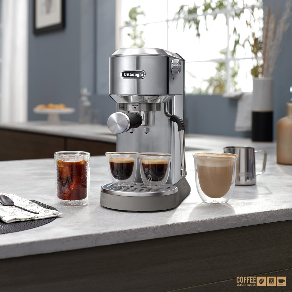 De'Longhi Dedica Duo Espresso Machine with Cold Brew - Stainless Steel
