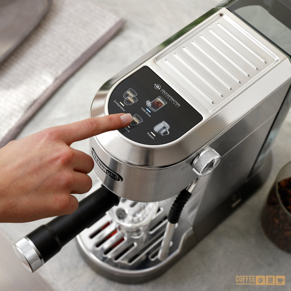 De'Longhi Dedica Duo Espresso Machine with Cold Brew - Stainless Steel