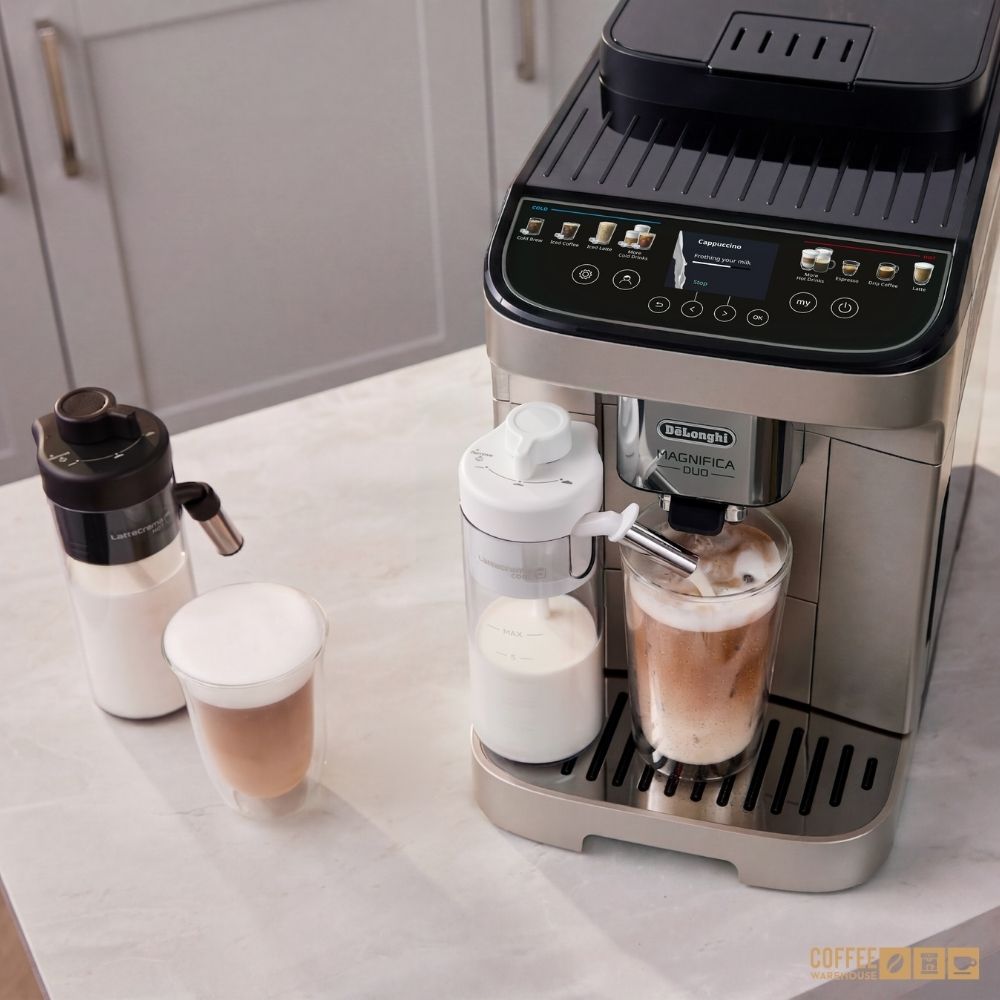 De’Longhi Magnifica Duo Fully Automatic Espresso Machine – Brushed Silver