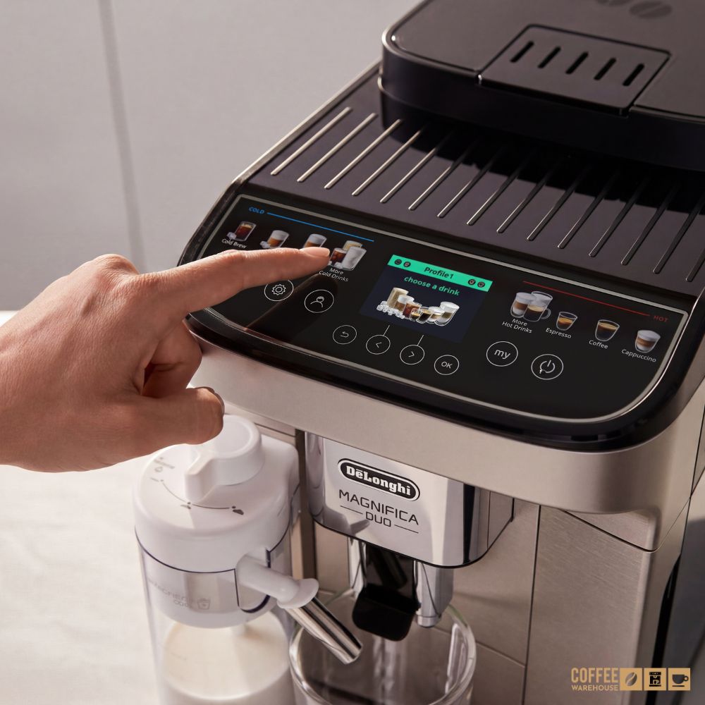 De’Longhi Magnifica Duo Fully Automatic Espresso Machine – Brushed Silver