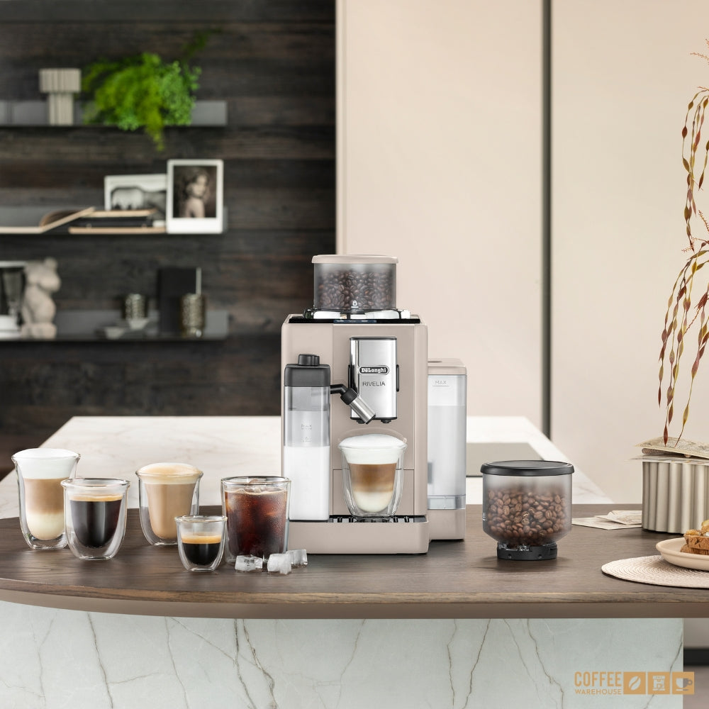 De'Longhi Rivelia Automatic Espresso Machine – Sand Beige