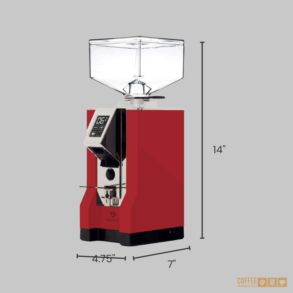 Eureka Mignon Magnifico-55 Digital Grinder - Red