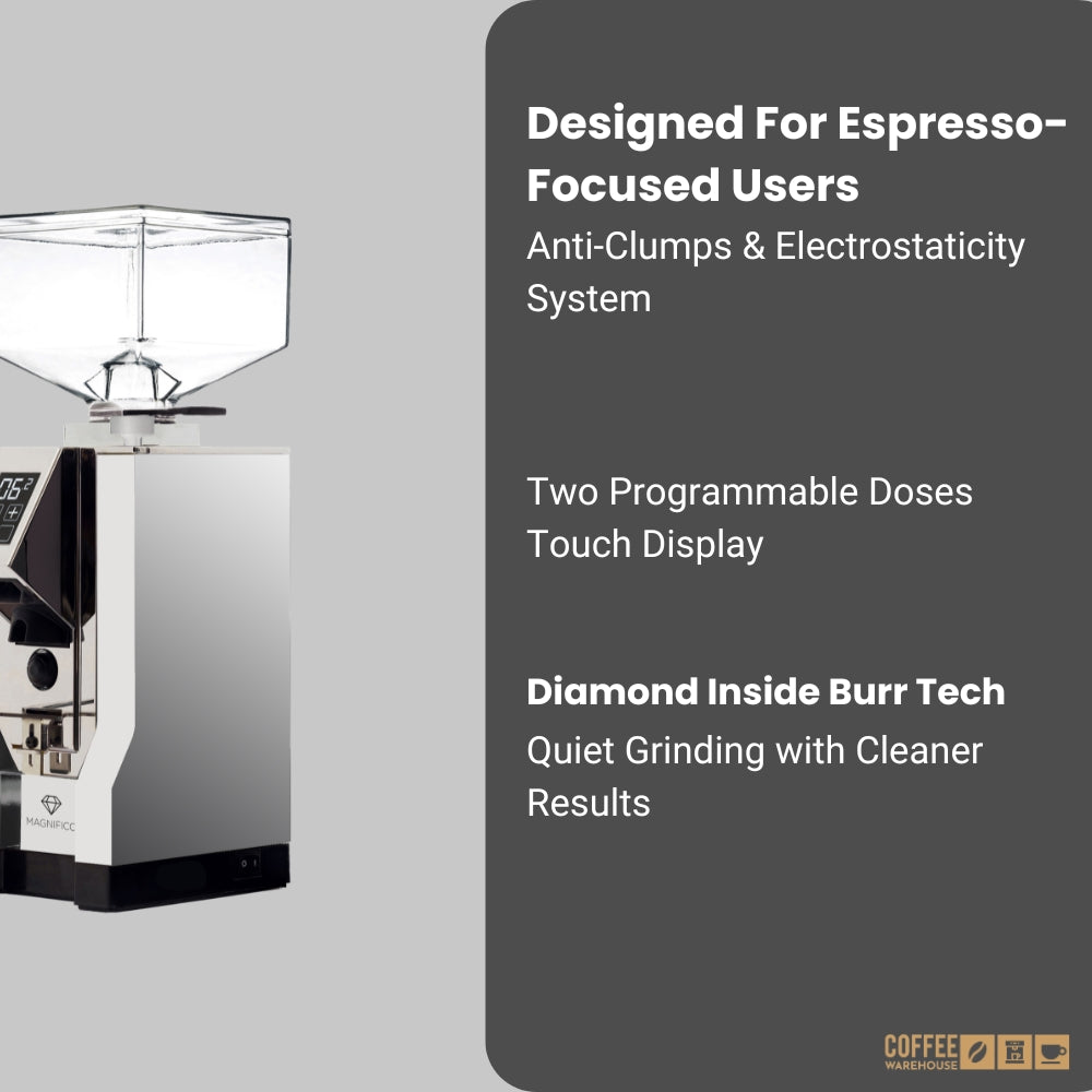 Eureka Mignon Magnifico-55 Digital Grinder - Chrome