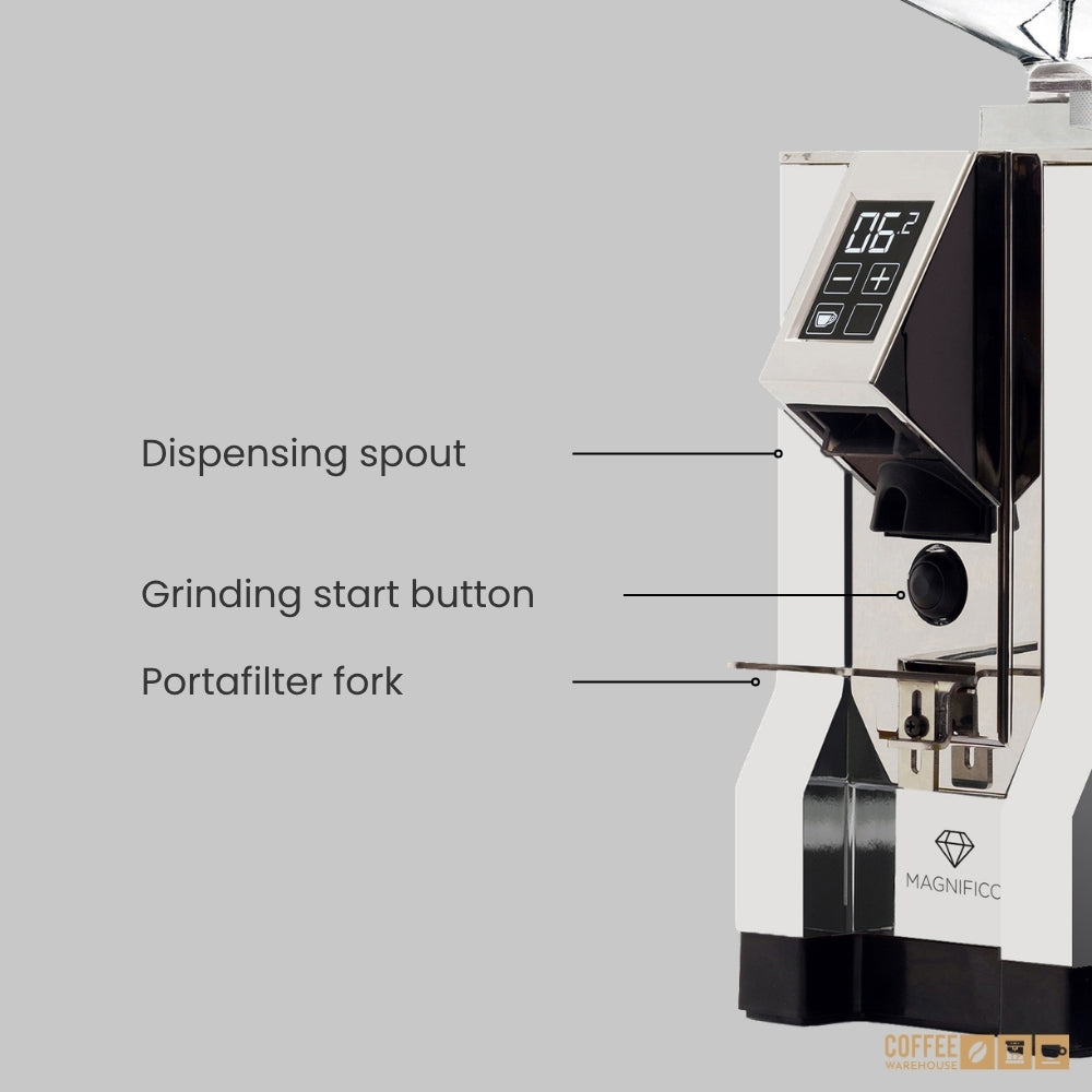 Eureka Mignon Magnifico-55 Digital Grinder - Chrome