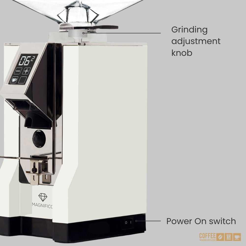 Eureka Mignon Magnifico-55 Digital Grinder - White