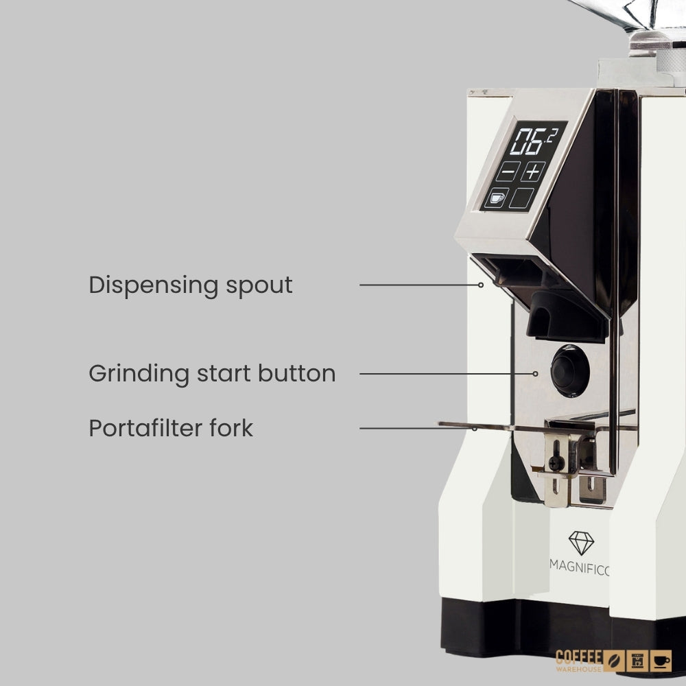 Eureka Mignon Magnifico-55 Digital Grinder - White