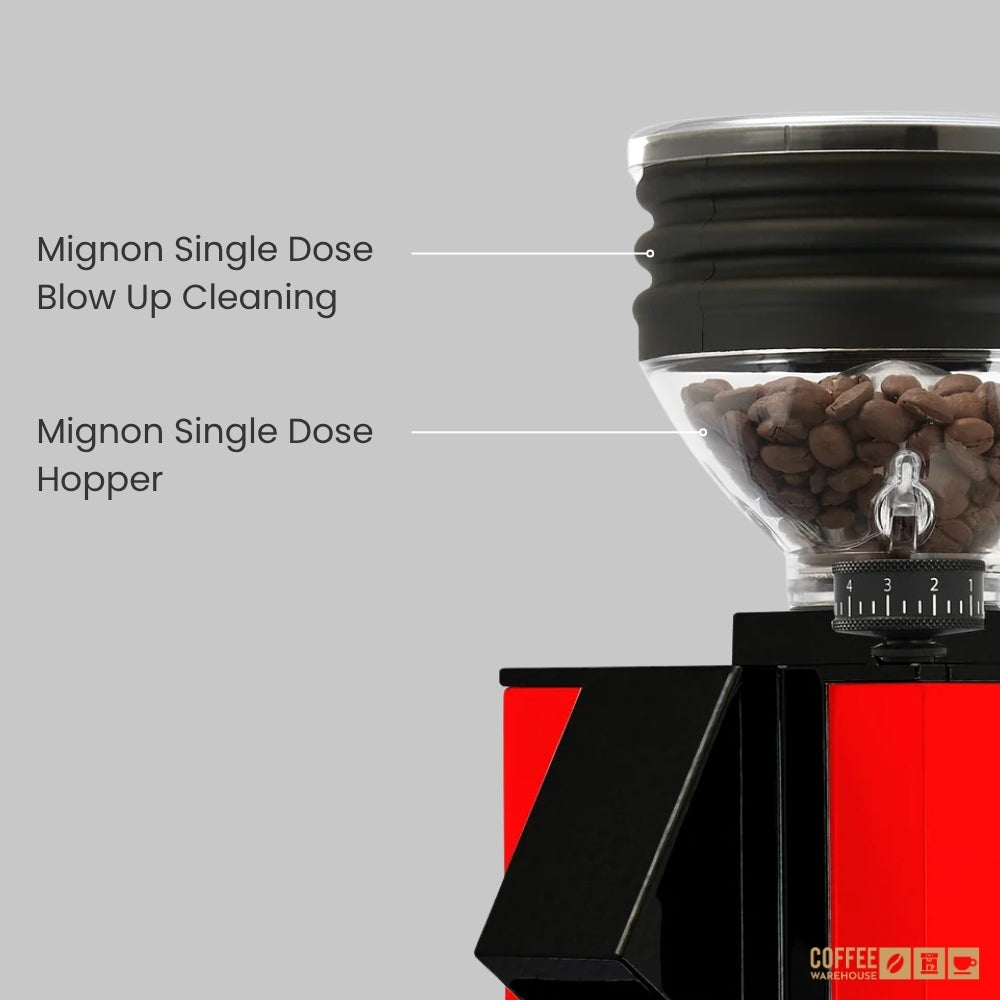 Eureka Mignon Zero-55 Digital Grinder - Red