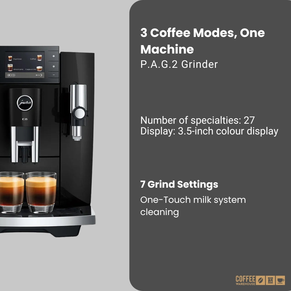 JURA E8 (NAD) Automatic Coffee Machine - Piano Black
