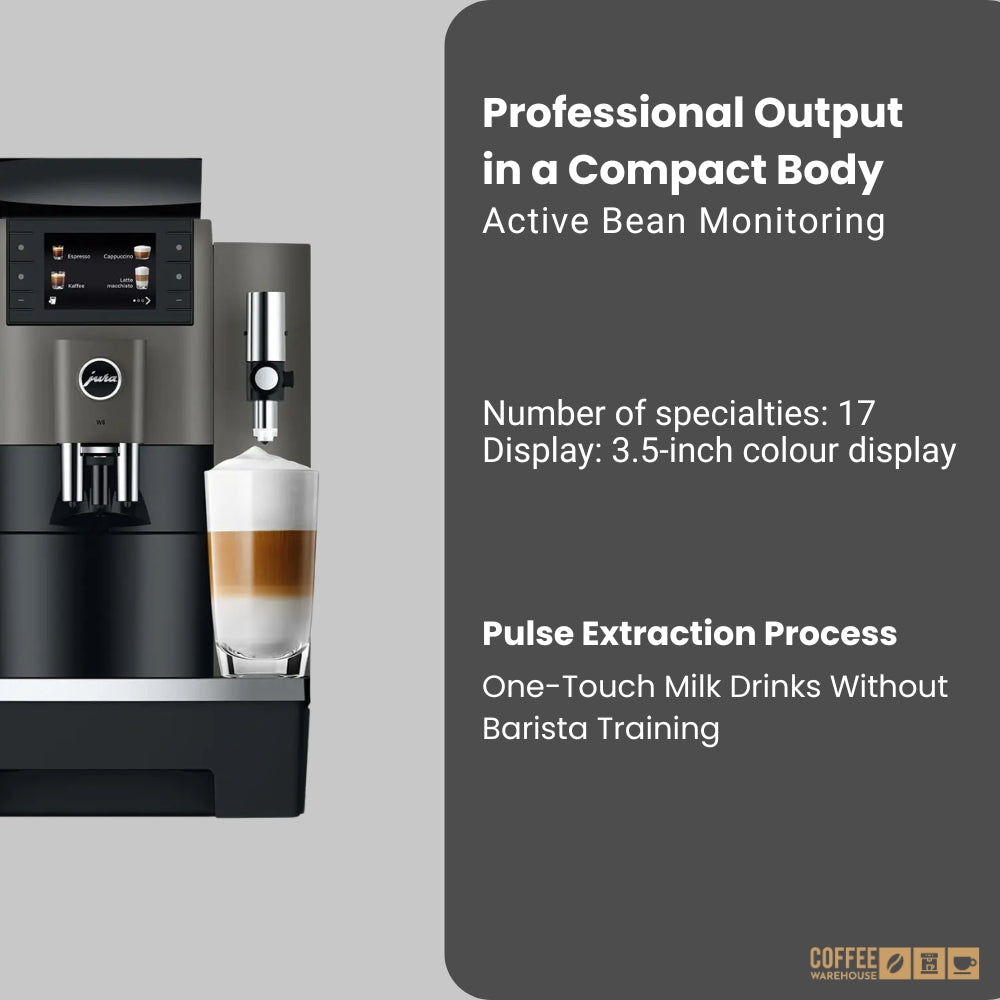 JURA W8 Professional Automatic Coffee Machine – Dark Inox