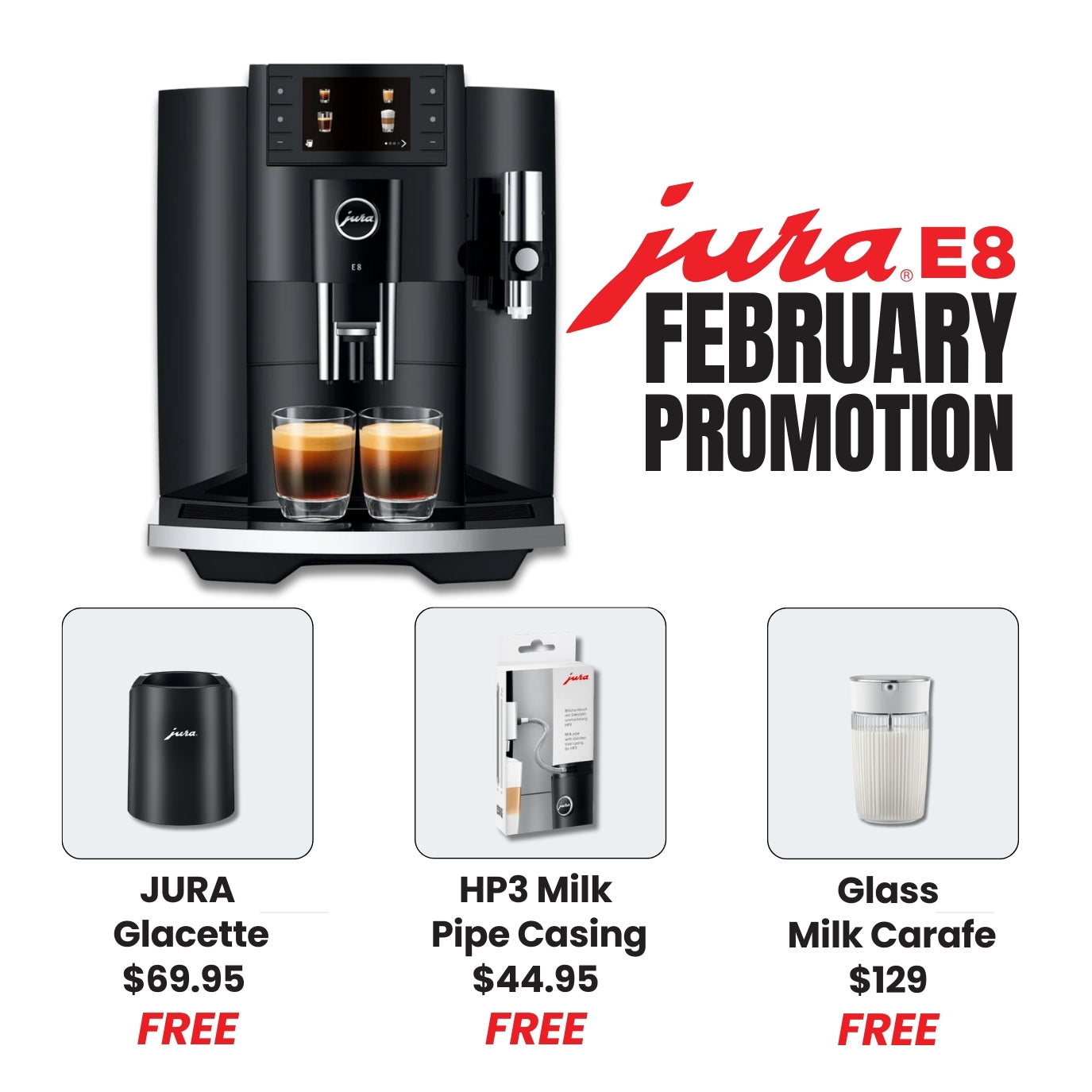 New Jura E8 Piano Black - 4th Generation