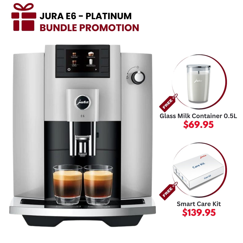 Jura E6 Super Automatic Coffee Machine - Platinum