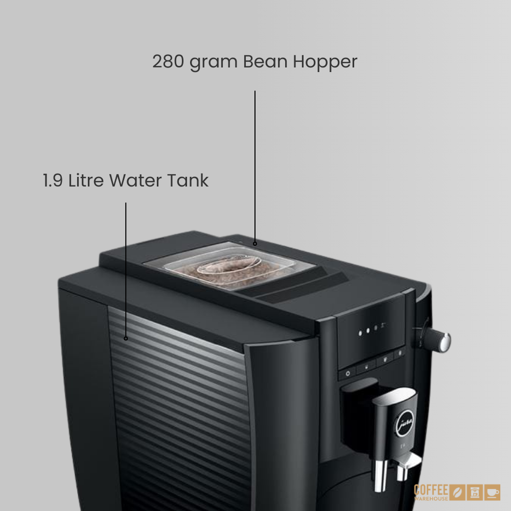 Jura E4 Super Automatic Coffee Machine - Piano Black