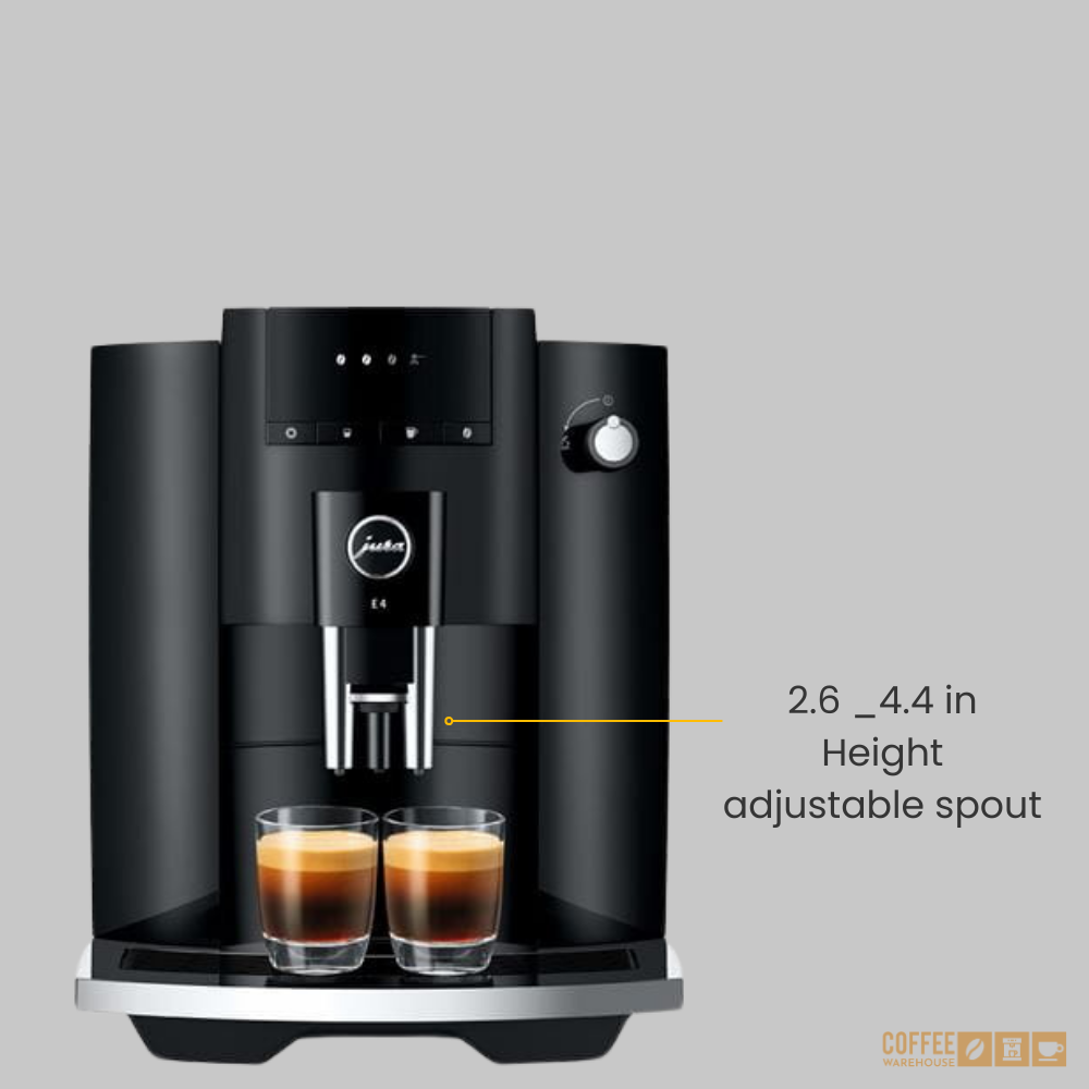 Jura E4 Super Automatic Coffee Machine - Piano Black