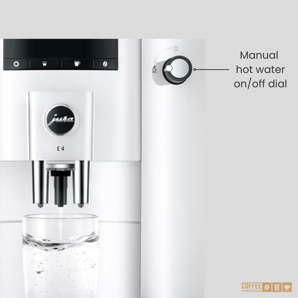 Jura E4 Super Automatic Coffee Machine - Piano White