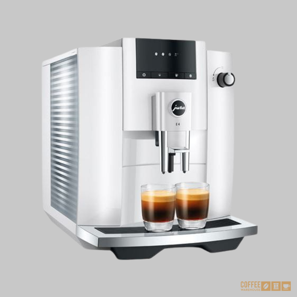 Jura E4 Super Automatic Coffee Machine - Piano White