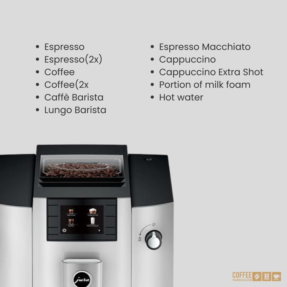 Jura E6 Super Automatic Coffee Machine - Platinum