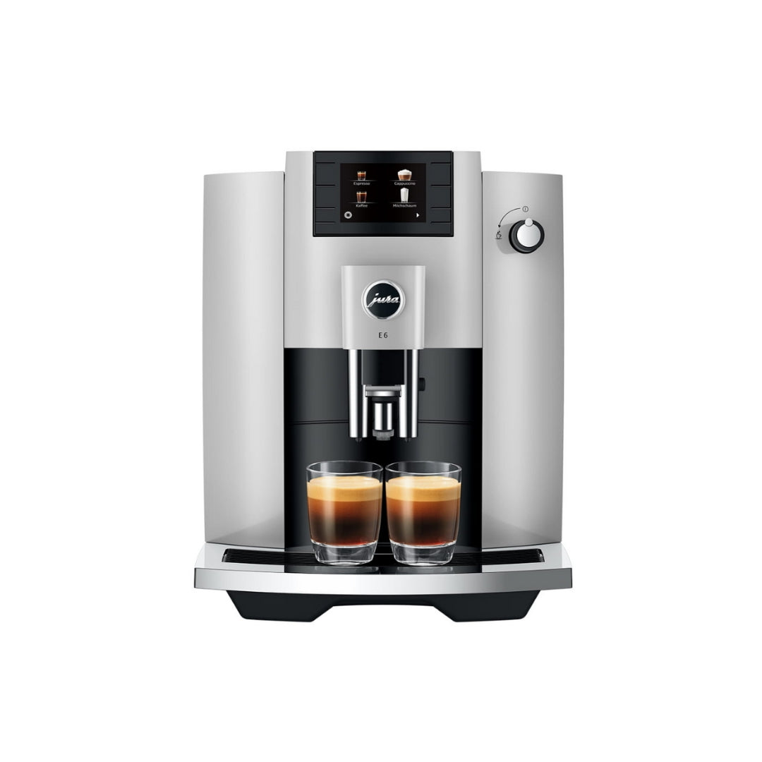 Jura E6 Super Automatic Coffee Machine - Platinum