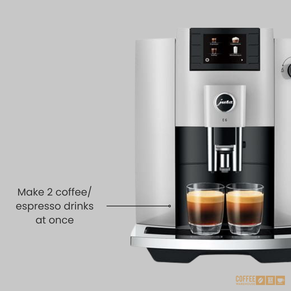 Jura E6 Super Automatic Coffee Machine - Platinum