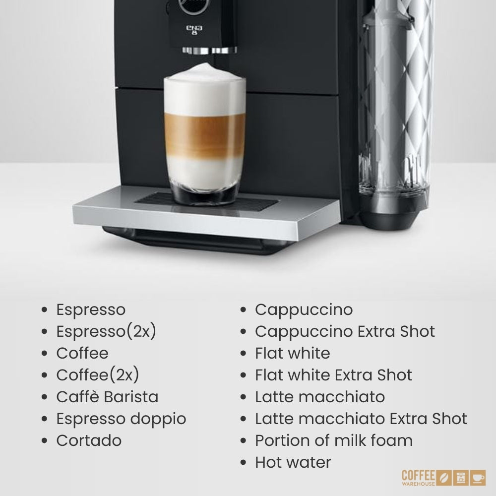 Jura ENA8 Super Automatic Coffee Machine - Metropolitan Black