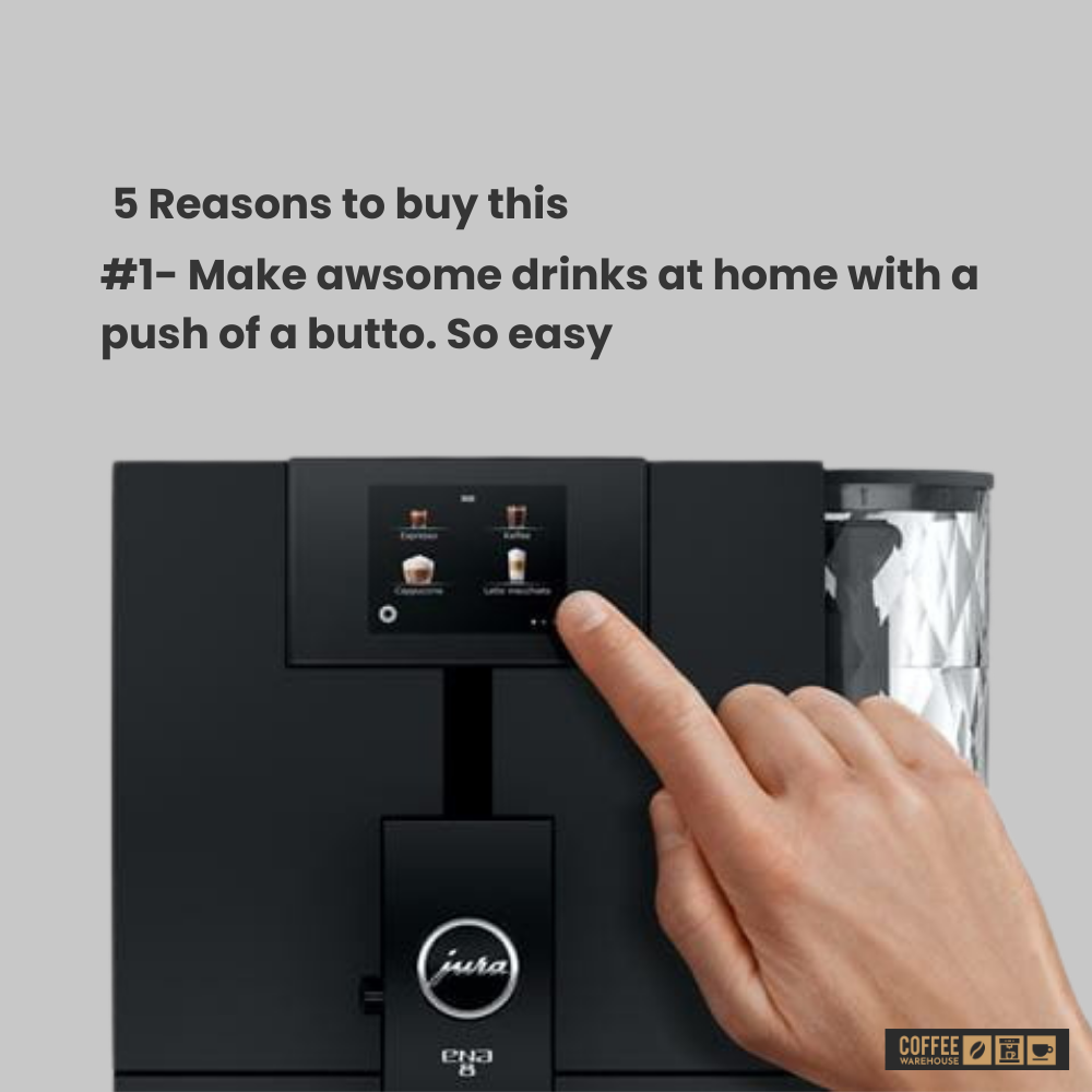 Jura ENA8 Super Automatic Coffee Machine - Metropolitan Black
