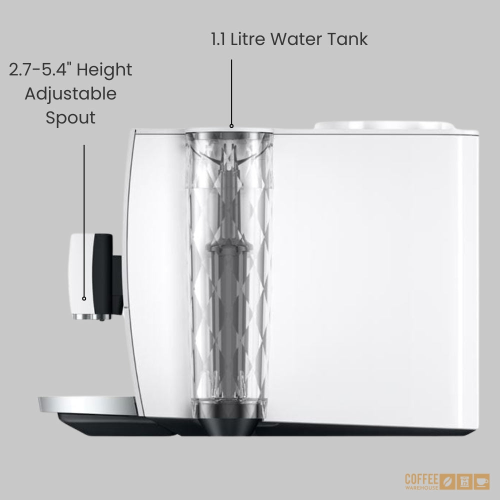 Jura ENA8 Super Automatic Coffee Machine - Nordic White