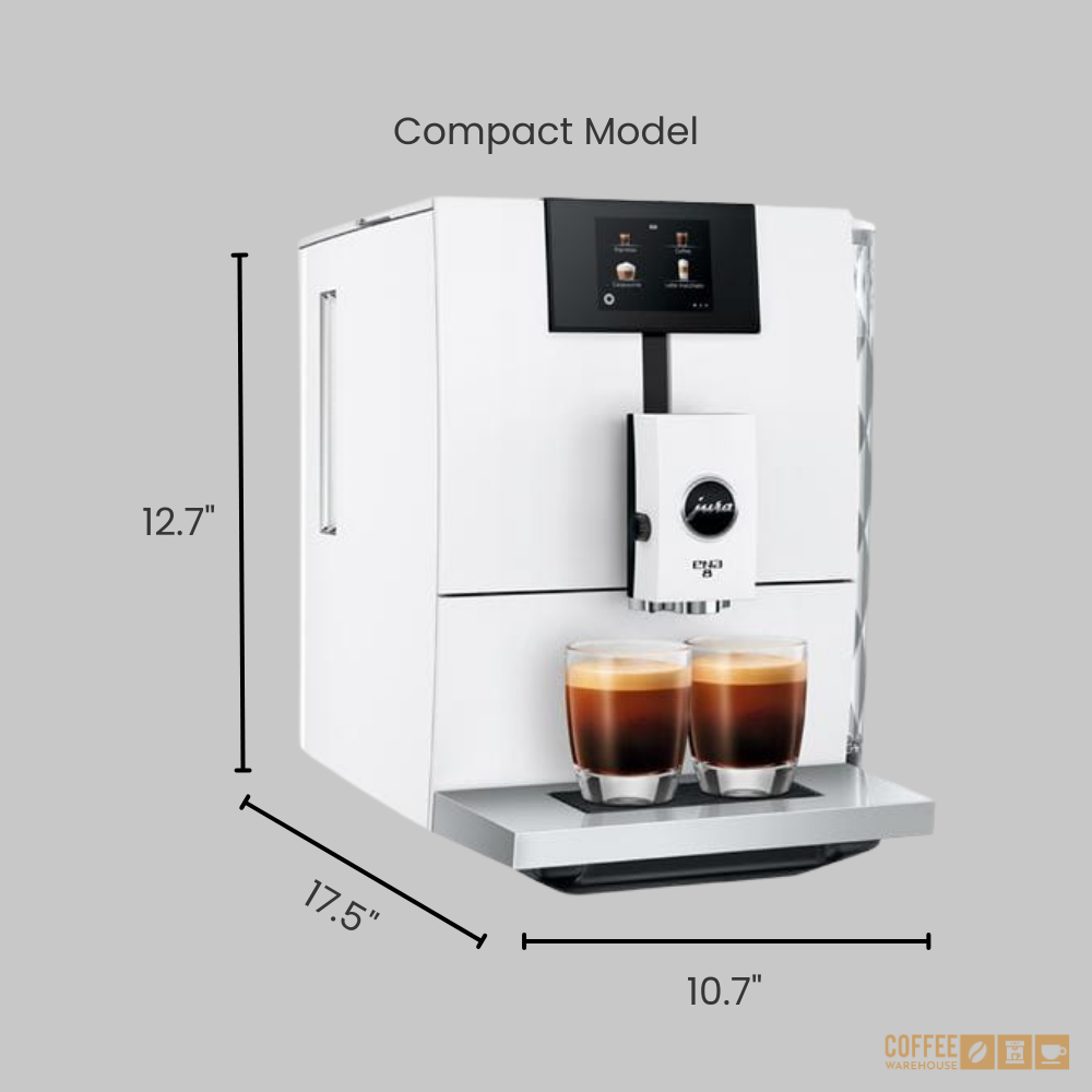 Jura ENA8 Super Automatic Coffee Machine - Nordic White