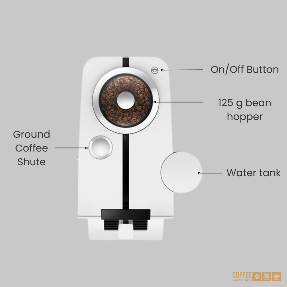 Jura ENA8 Super Automatic Coffee Machine - Nordic White