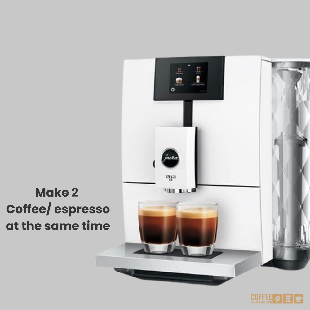 Jura ENA8 Super Automatic Coffee Machine - Nordic White