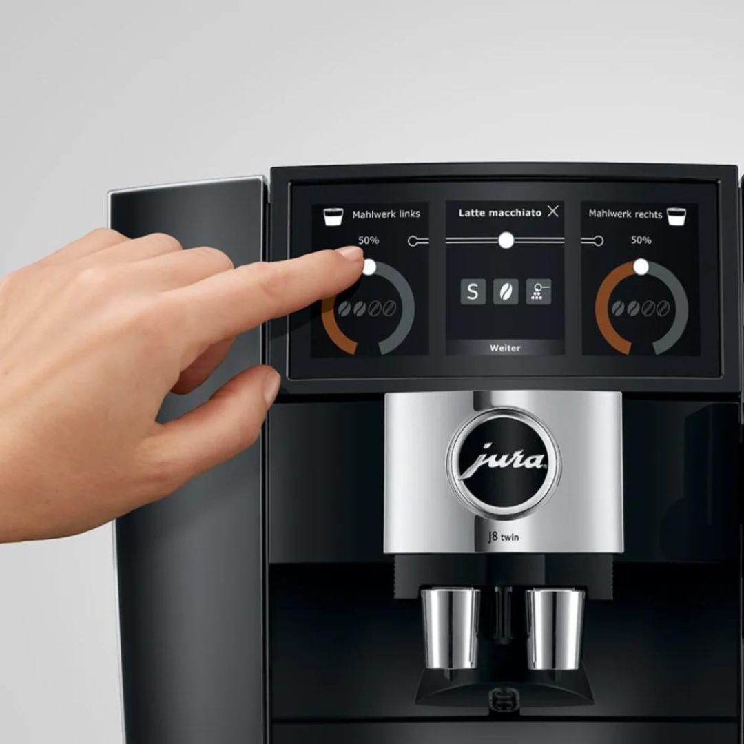 Jura J8 Twin Super Automatic Coffee Machine - Diamond Black