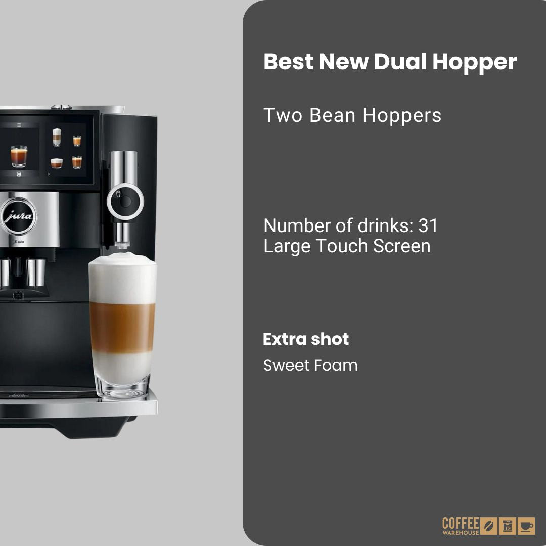 Jura J8 Twin Super Automatic Coffee Machine - Diamond Black