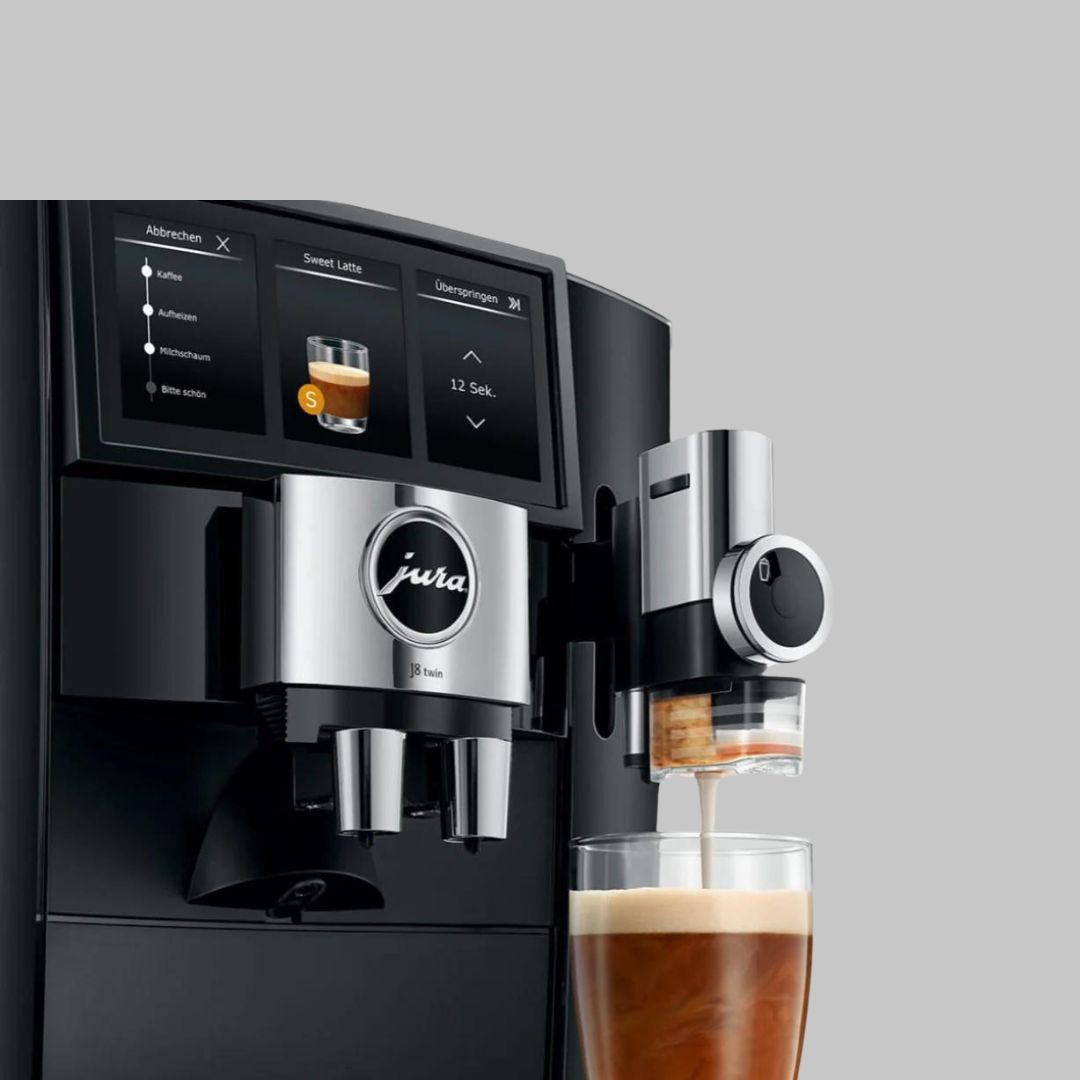 Jura J8 Twin Super Automatic Coffee Machine - Diamond Black