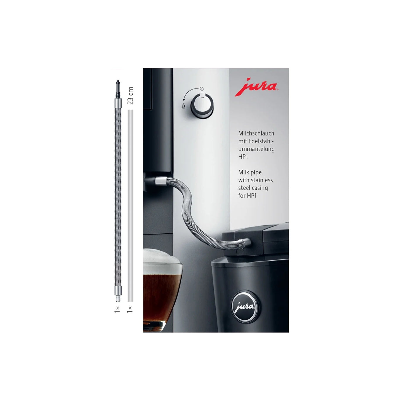 Jura Milk Pipe With Stainless Steel Casing HP1