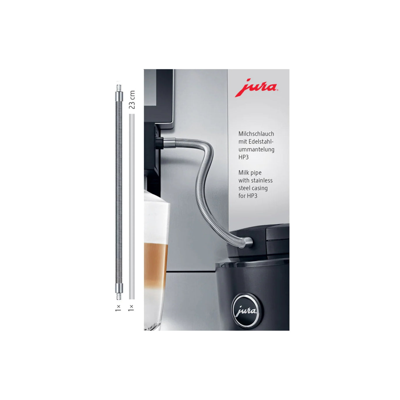 Jura Milk Pipe With Stainless Steel Casing HP3