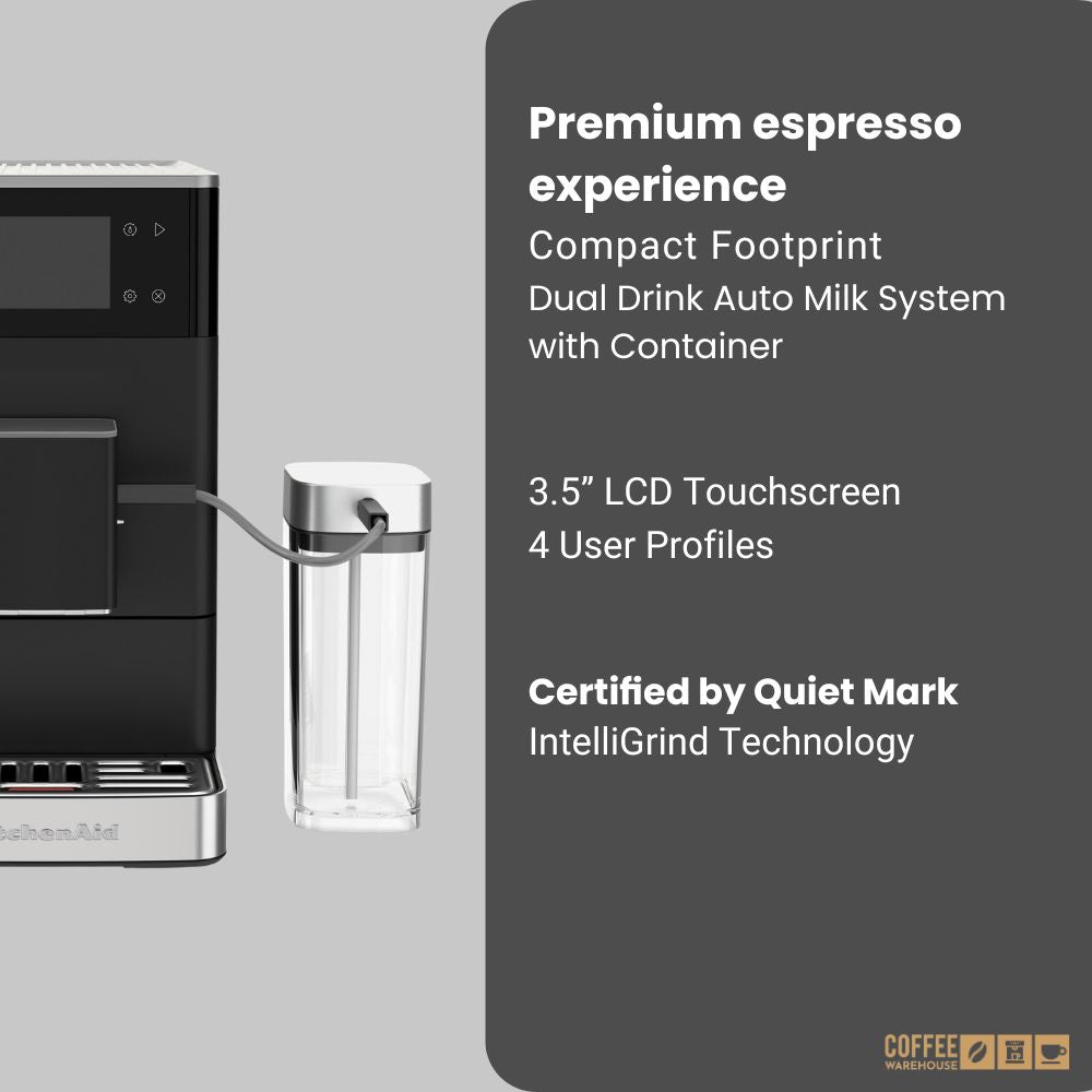 KitchenAid KF4 Fully Automatic Coffee Machine with Iced Coffee Function – Matte Black