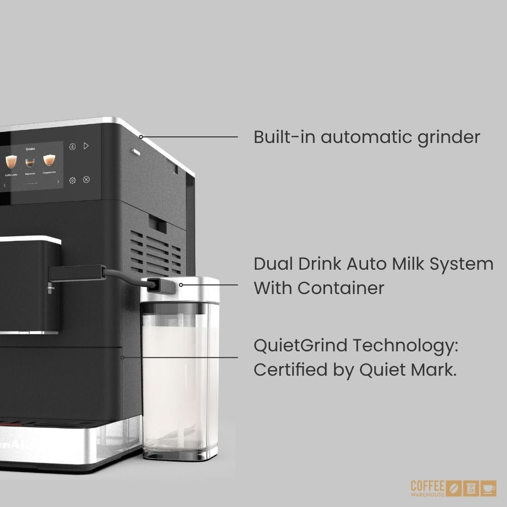 KitchenAid KF4 Fully Automatic Coffee Machine with Iced Coffee Function – Matte Black