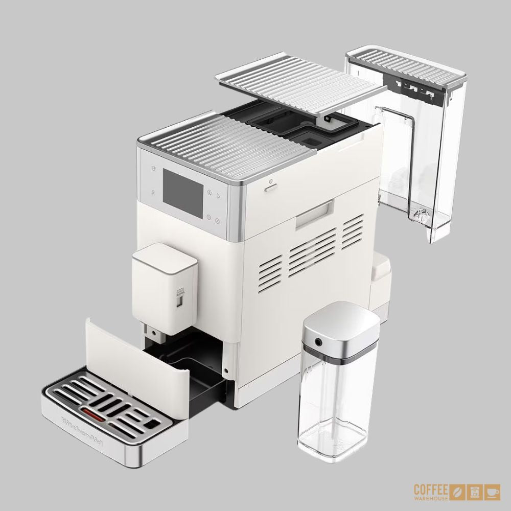 KitchenAid KF4 Fully Automatic Coffee Machine with Iced Coffee Function – Porcelain white
